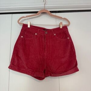 Forever 21 fuchsia High Waist Corduroy Shorts